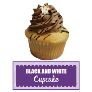 Black and White cupcake