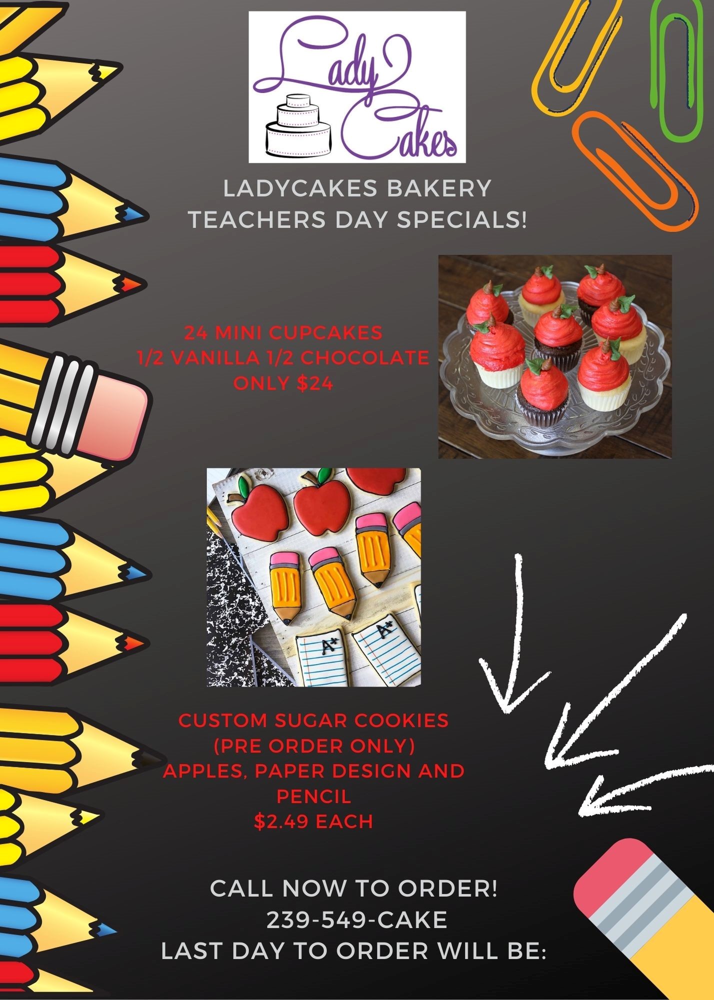 Ladycakes Bakery Teachers Day