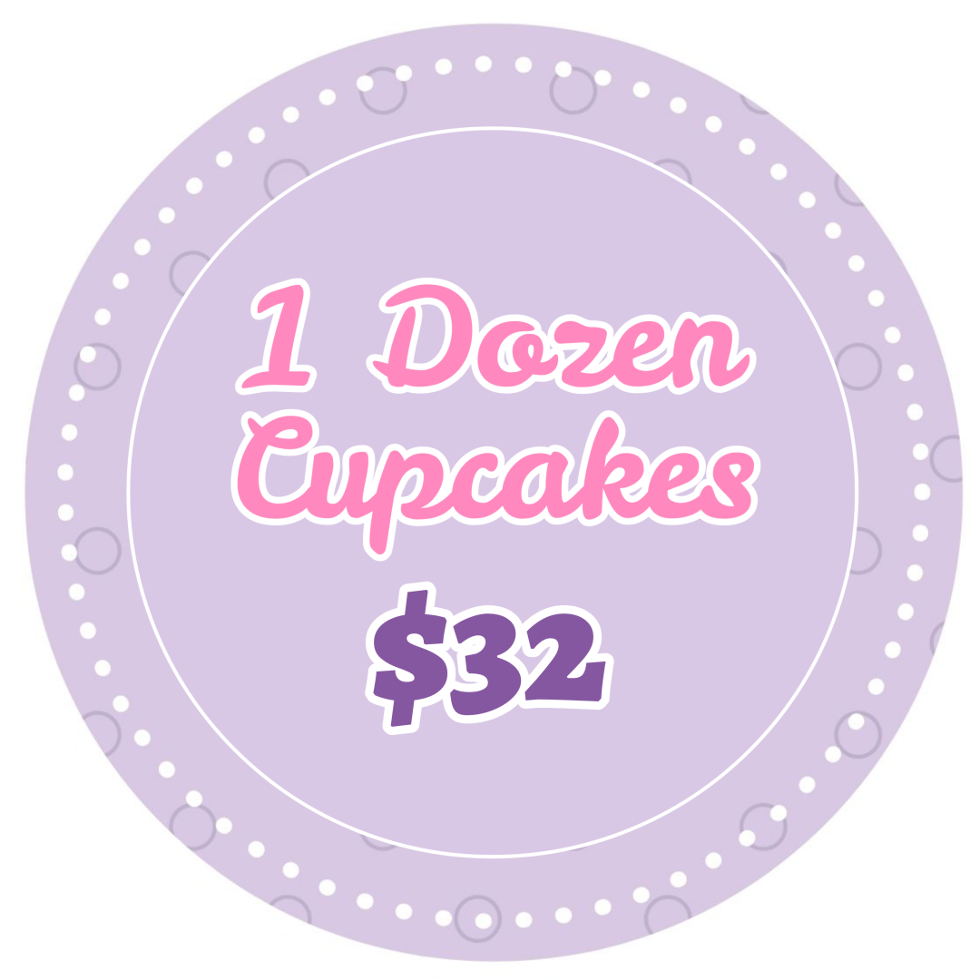 One Dozen Cupcakes $32